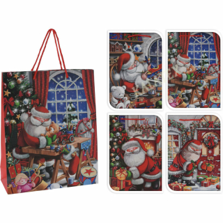 Geschenktasche Weihnachtsmann, medium