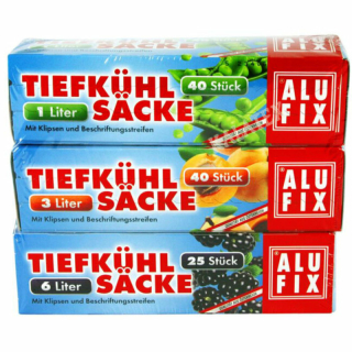 Tiefkühlbeutel 3er Pack Alu Fix