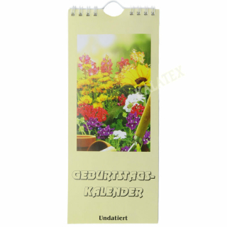 Geburtstagskalender Blumen 11x14 cm