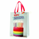 Geschenktasche Happy Birthday Torte mit Glitter medium