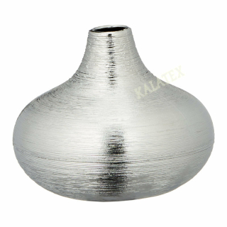 Vase silber matt 16x13cm