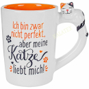 Kaffeebecher Katze mit Spruch